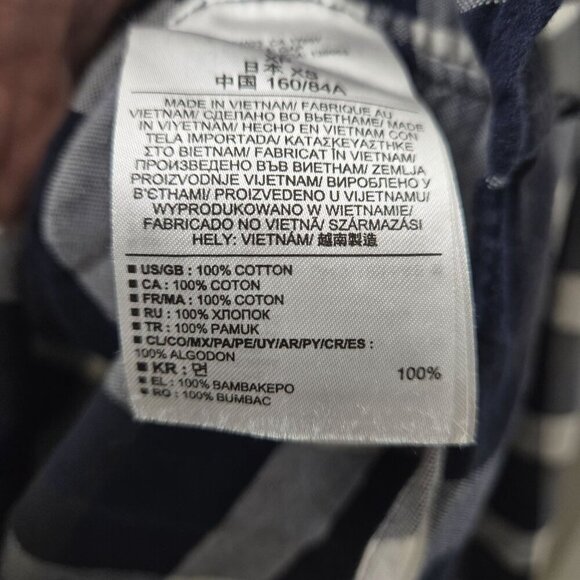 Gap Boyfriend Fit Button up Shirt Womens XS Blue White Plaid Classic Cotton - Picture 7 of 7